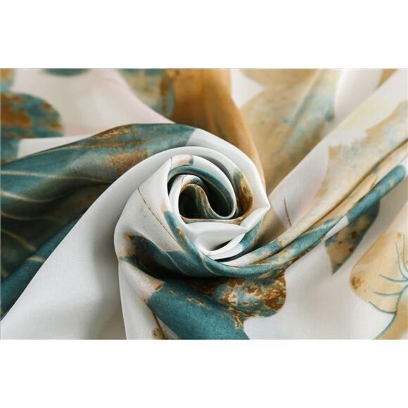 Womens silk feeling scarf long lightweight satin shawl wrap soft fashion gift - Picture 5 of 7